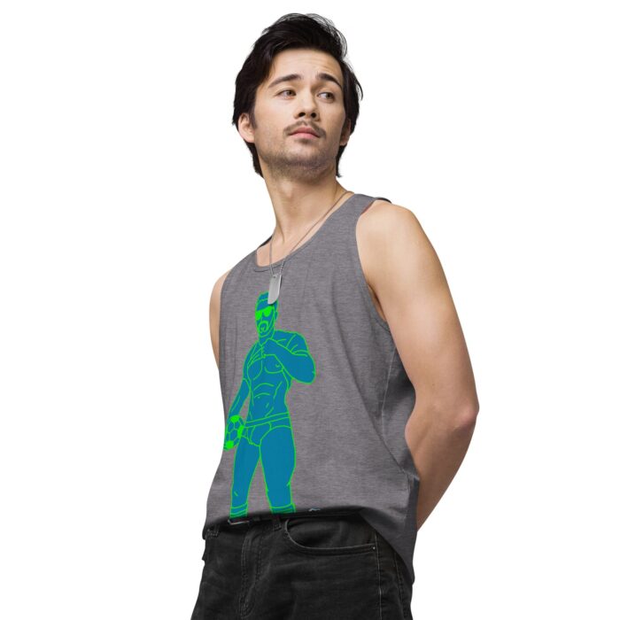Men’s premium tank top - Pop Art Soccer Player - Image 44