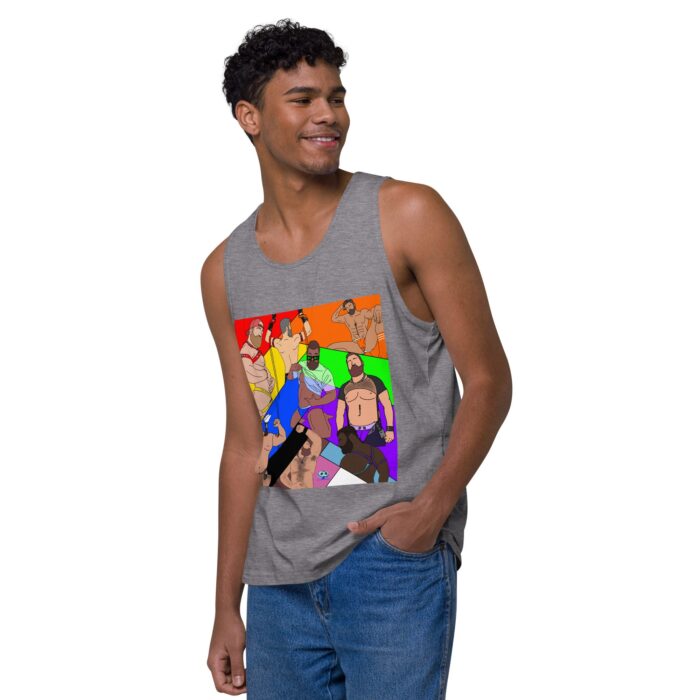 Men’s premium tank top - Pride Angles - Image 35