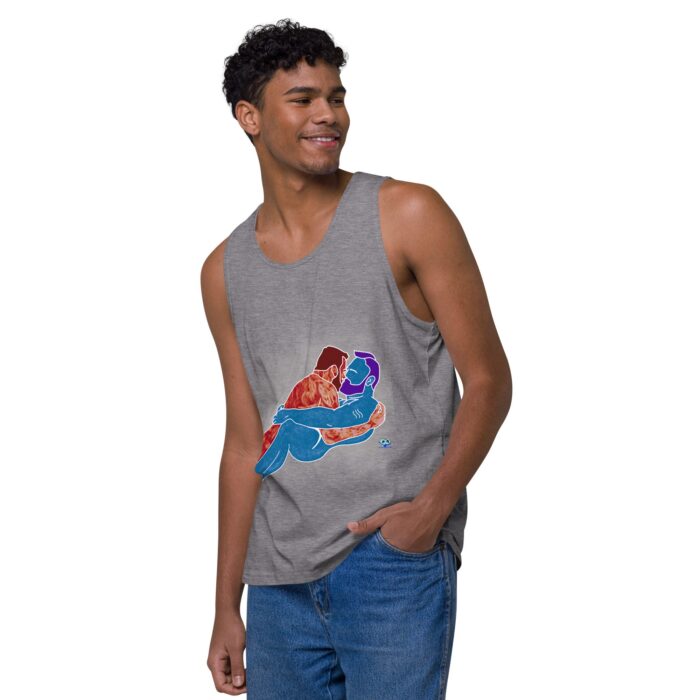 Men’s premium tank top - Steam - Image 35