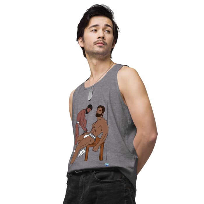 Men’s premium tank top - Steam Room Couple - Image 44