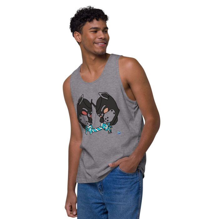 Men’s premium tank top - Tug of War - Image 36