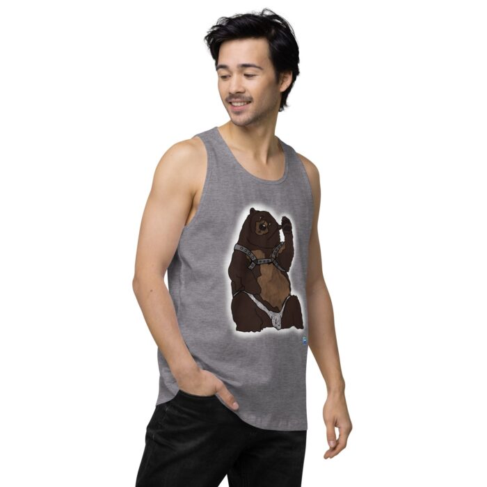 Men’s premium tank top - Disco Bear - Image 43