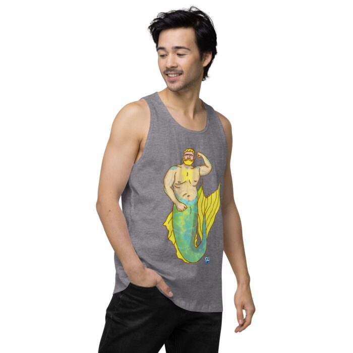 Men’s premium tank top - MerCub Yellow - Image 43