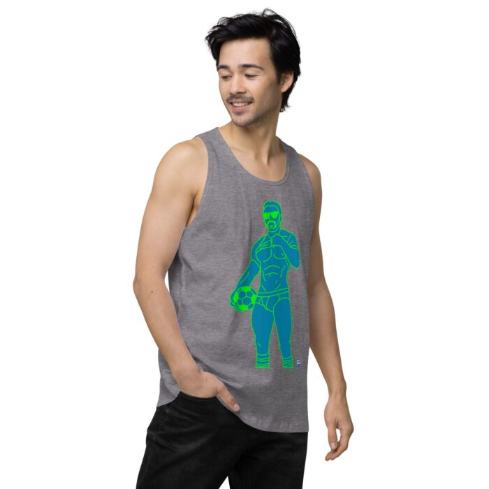 Men’s premium tank top - Pop Art Soccer Player - Image 43