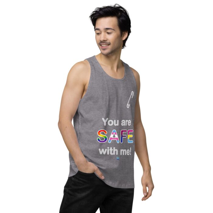 Men’s premium tank top - Safe with me - Image 43
