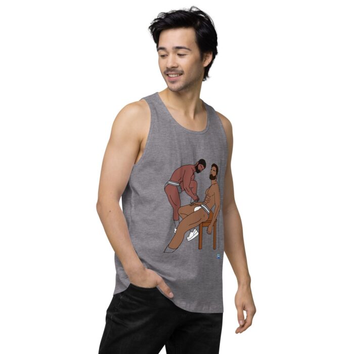 Men’s premium tank top - Steam Room Couple - Image 43