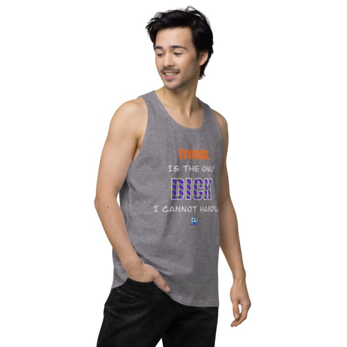 Men’s premium tank top - trump is a dick - Image 43