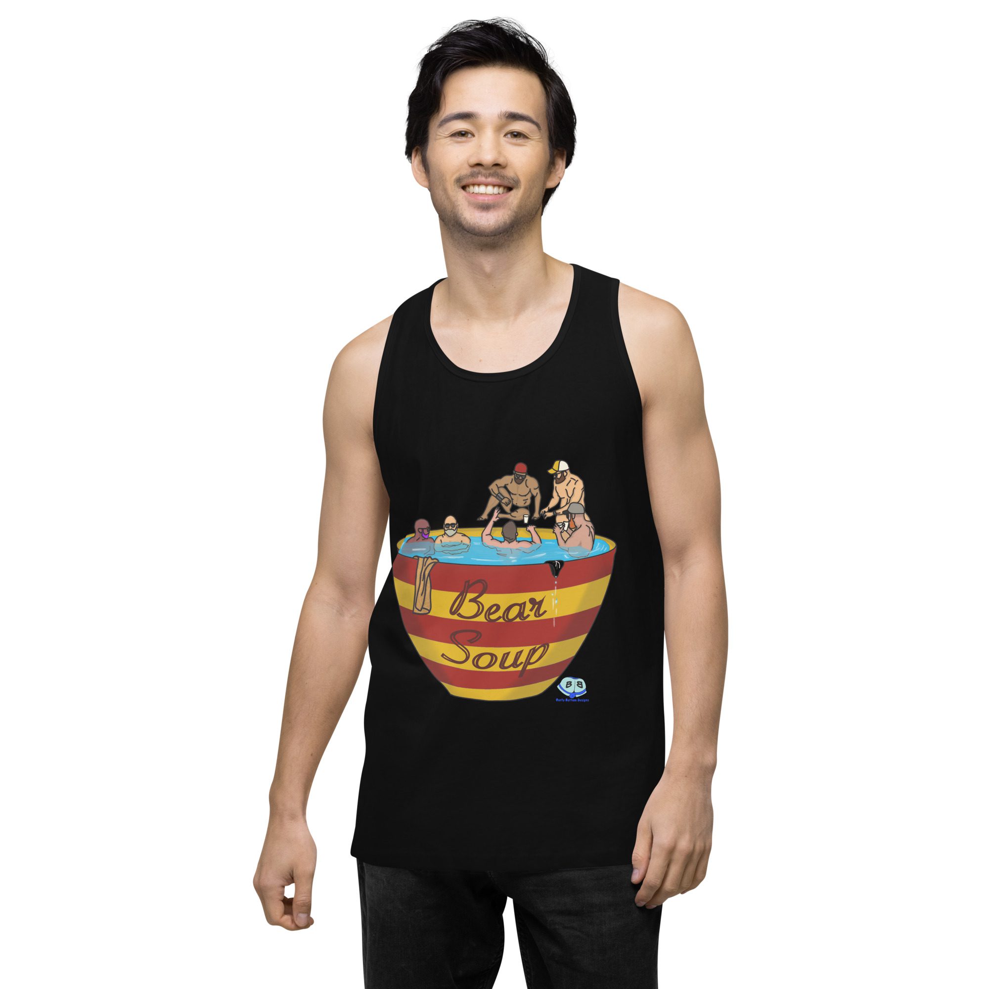 Men’s premium tank top - Bear Soup - Image 3