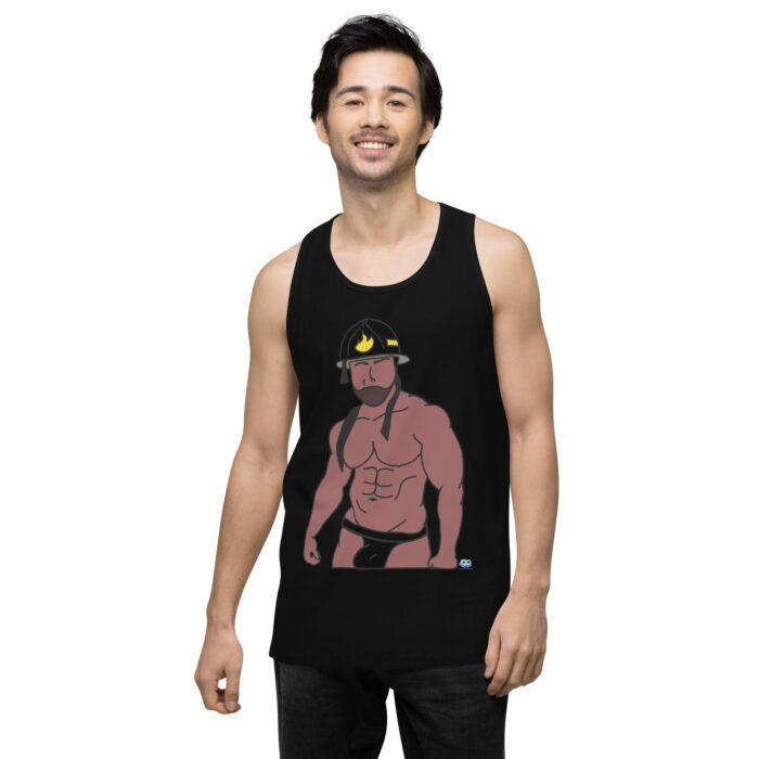 Men’s premium tank top - Fireman - Image 3