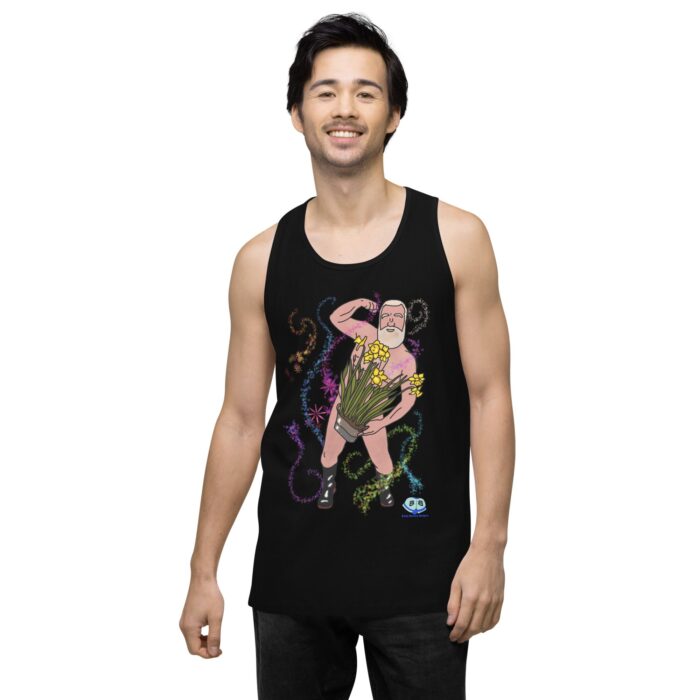 Men’s premium tank top - Flower Power - Image 3