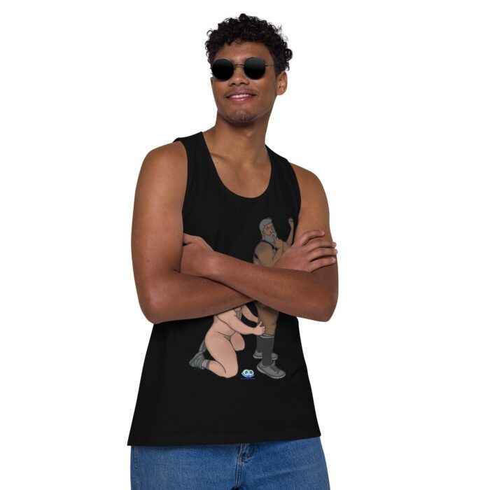 Men’s premium tank top  - Let's Get These Off - Image 3