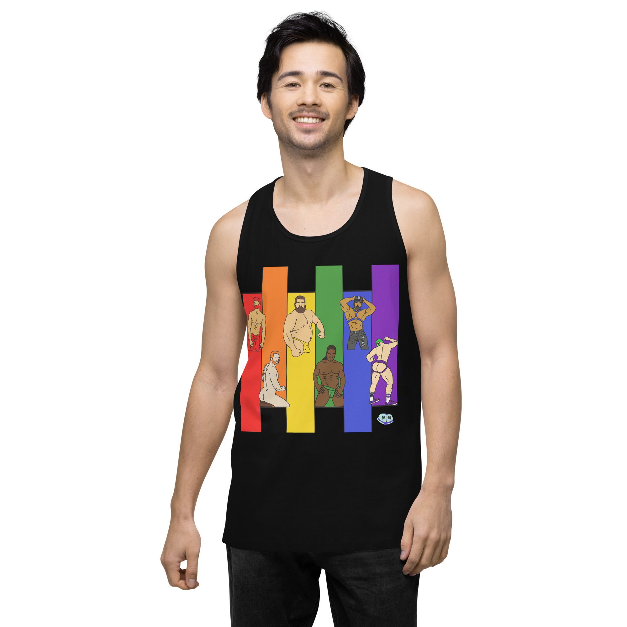 Men’s premium tank top - Pride Columns - Image 3