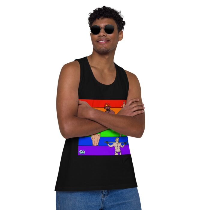Men’s premium tank top - Pride Rows - Image 2