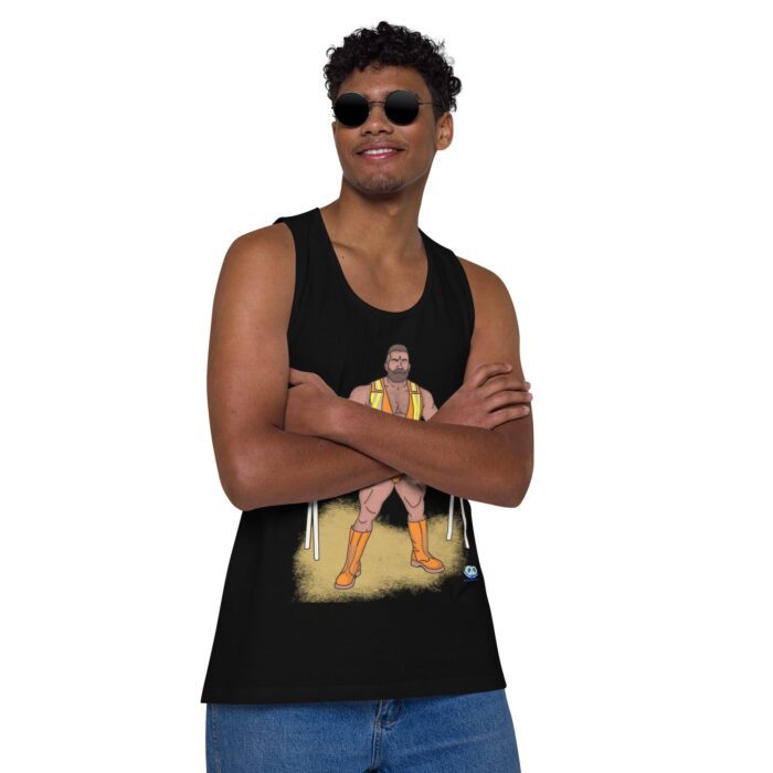 Men’s premium tank top - Road Block - Image 3