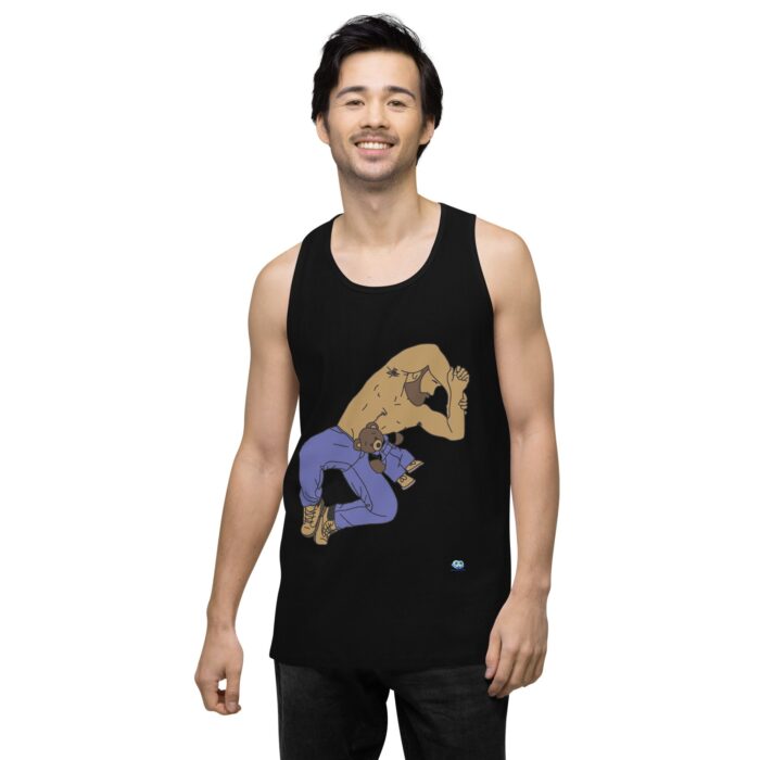 Men’s premium tank top - Teddy Bear Snuggles - Image 3