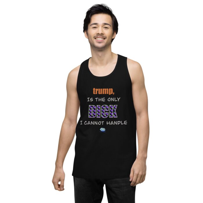 Men’s premium tank top - trump is a dick - Image 3