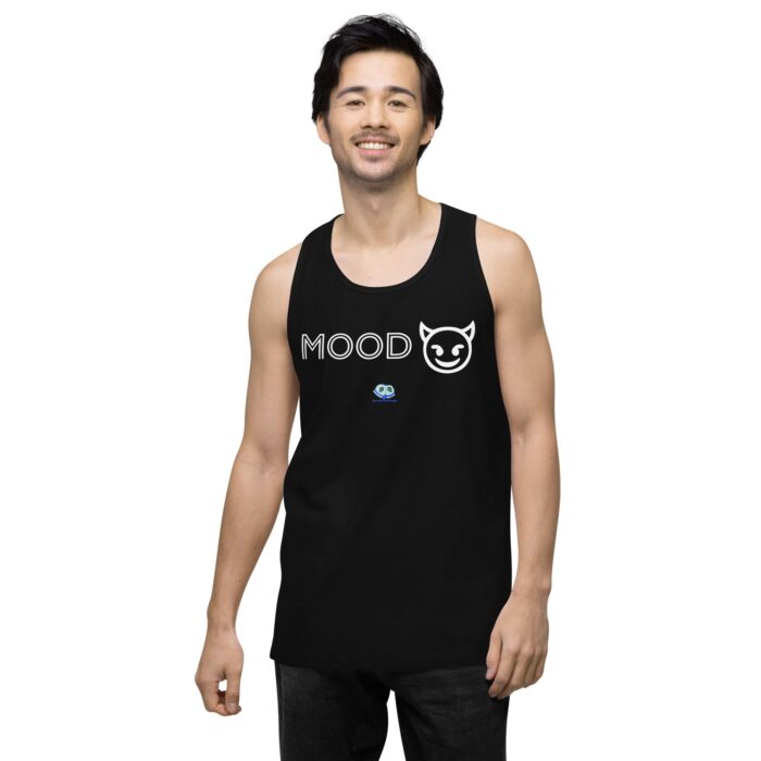 Men’s premium tank top - Mood Horny Devil Emoji - Image 2