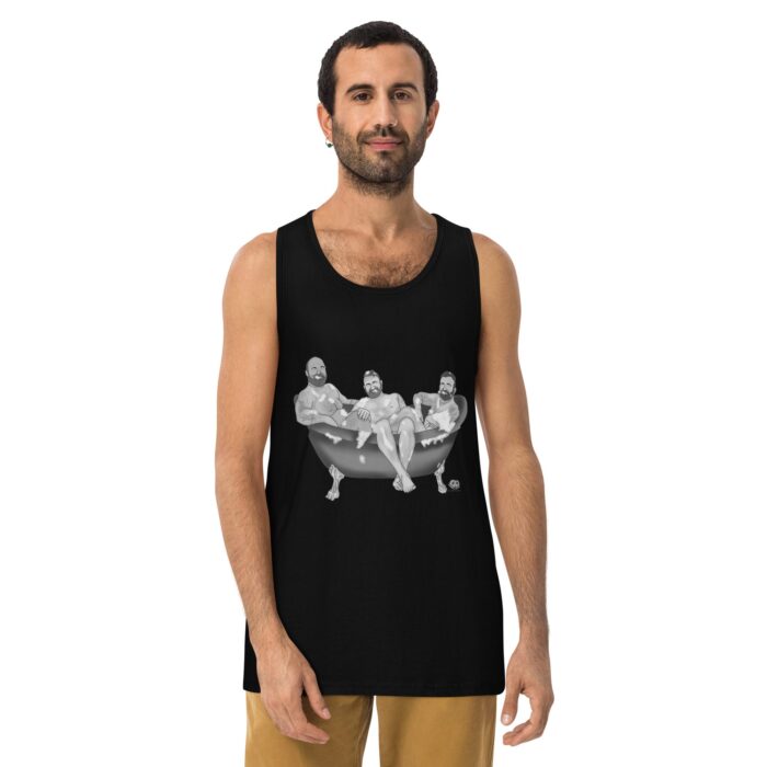 Men’s premium tank top - 3 Bears in a Tub - Image 2