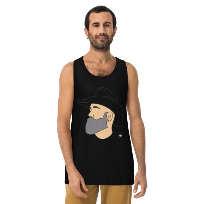 Men’s premium tank top - Bearded Cowboy - Image 2