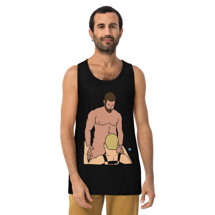 Men’s premium tank top - BlowJob and Harness - Image 2