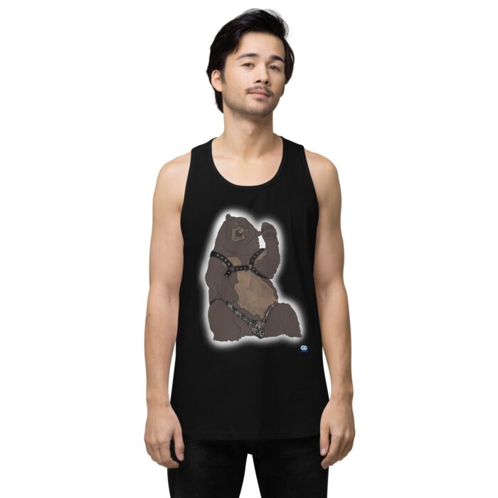 Men’s premium tank top - Disco Bear - Image 2