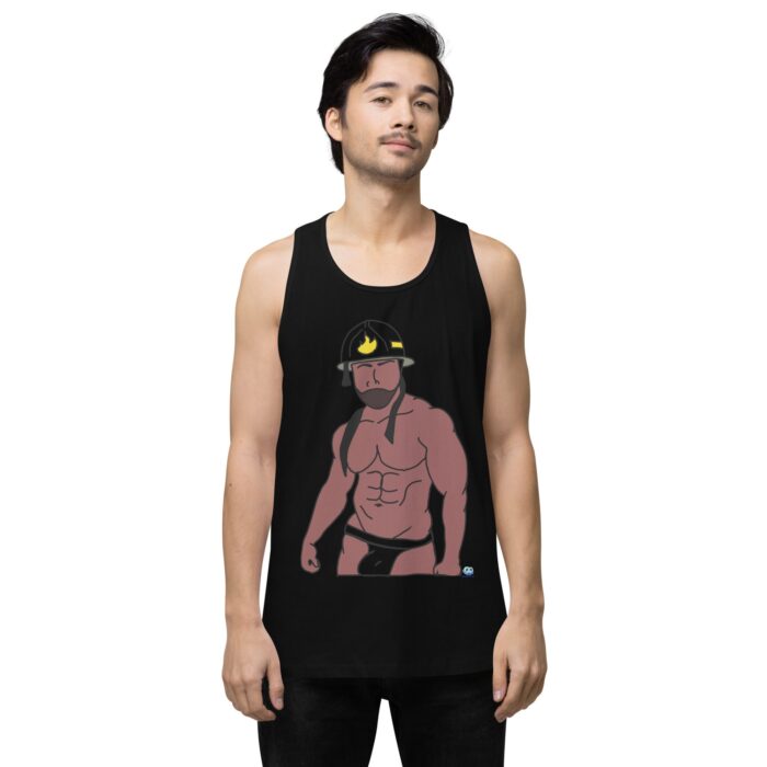 Men’s premium tank top - Fireman - Image 2