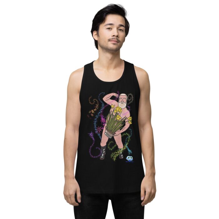 Men’s premium tank top - Flower Power - Image 2