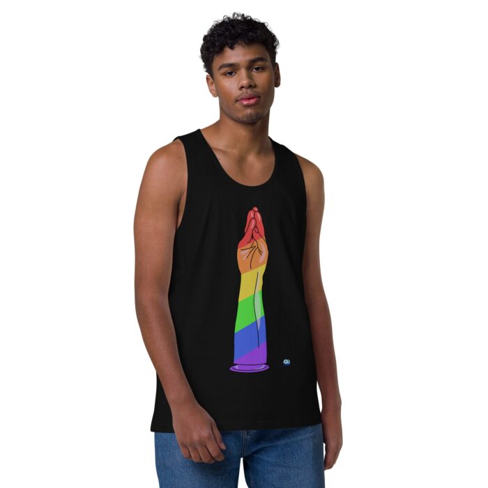 Men’s premium tank top - Handy Stripes - Image 2
