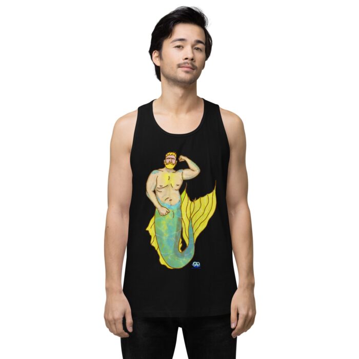 Men’s premium tank top - MerCub Yellow - Image 2