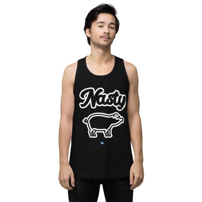 Men’s premium tank top - Nasty Little Piggy