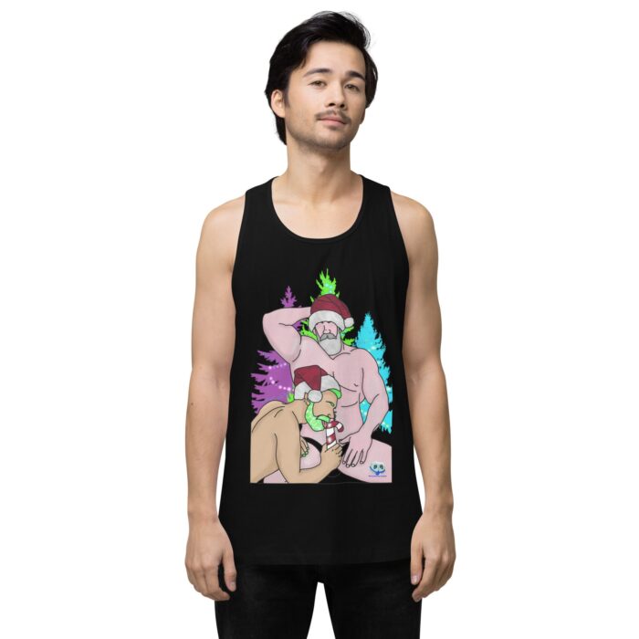 Men’s premium tank top - Peppermint Stick - Image 2
