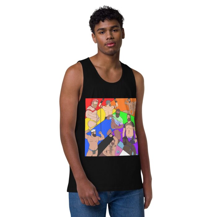 Men’s premium tank top - Pride Angles - Image 2