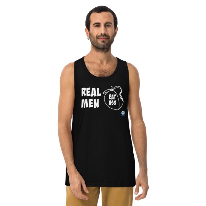 Men’s premium tank top - Real Men Eat Ass - Image 2