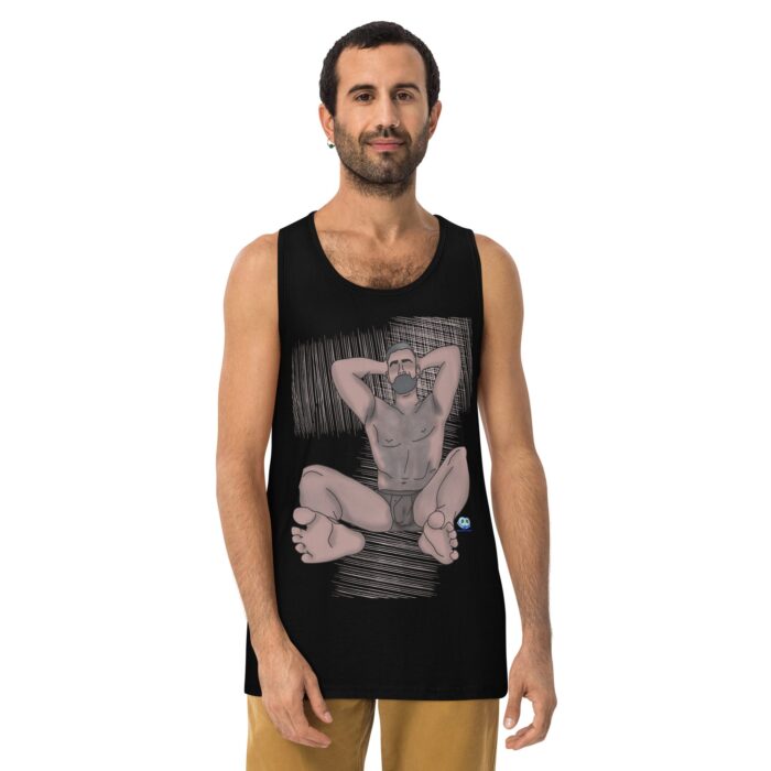 Men’s premium tank top - Salt and Pepper - Image 2