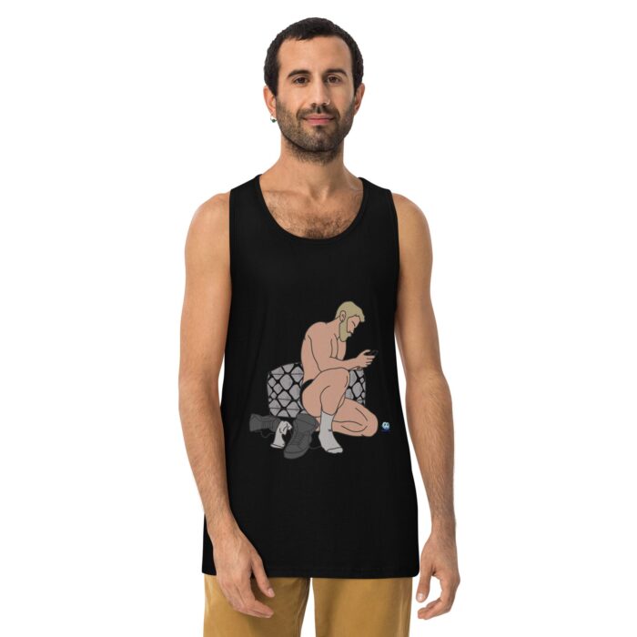 Men’s premium tank top - Snake Skin Ottoman - Image 2