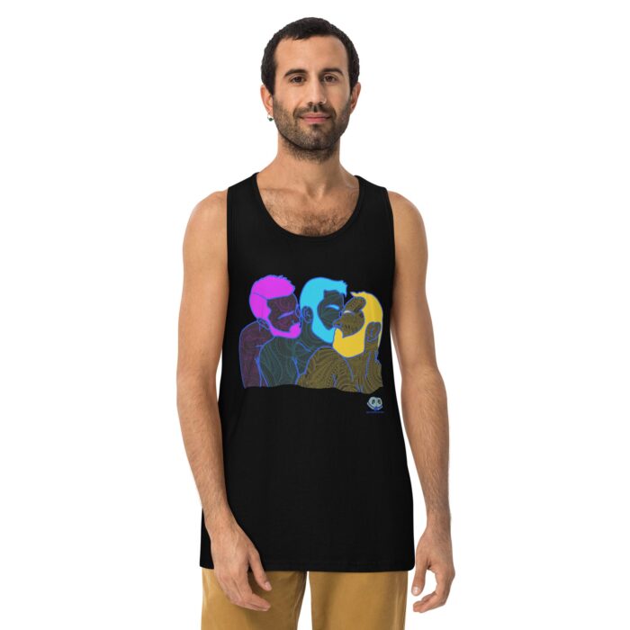 Men’s premium tank top - Throuple Pop Art - Image 2