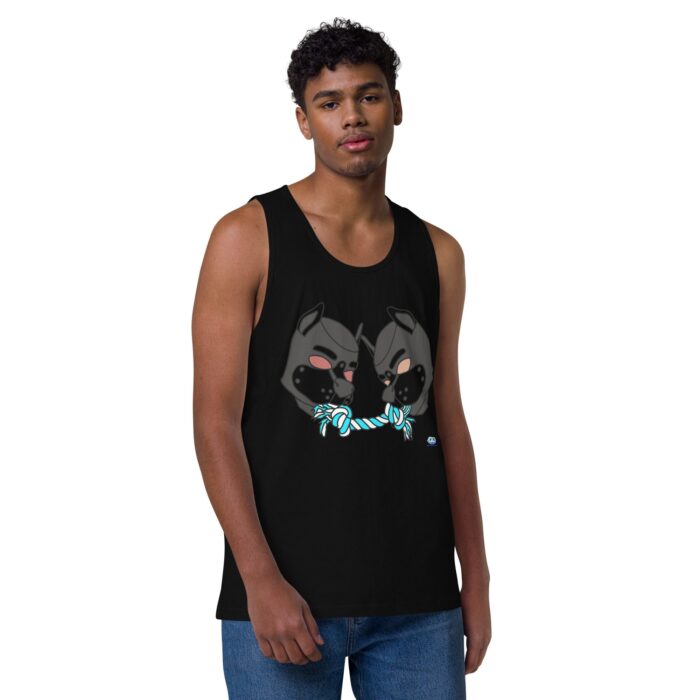 Men’s premium tank top - Tug of War - Image 2