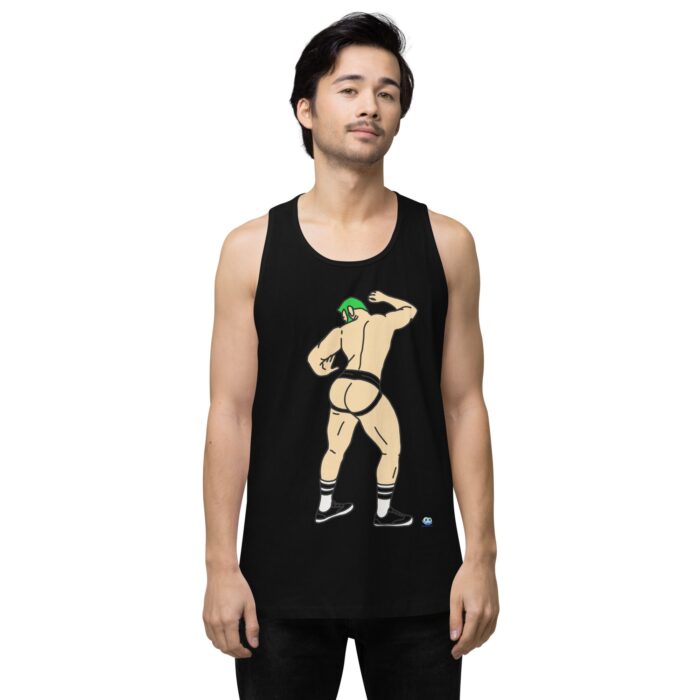 Men’s premium tank top - Up Against The Wall - Image 2