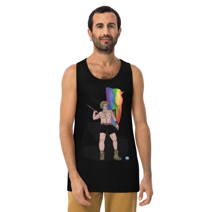 Men’s premium tank top - Wave it Proudly - Image 2