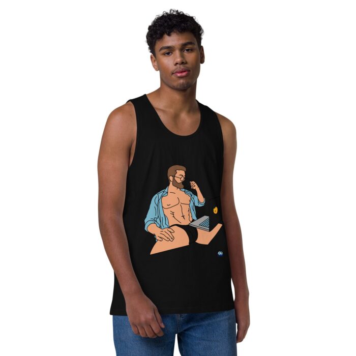 Men’s premium tank top - Work from Home - Image 2