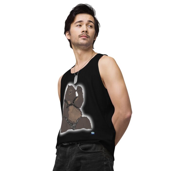 Men’s premium tank top - Disco Bear - Image 5