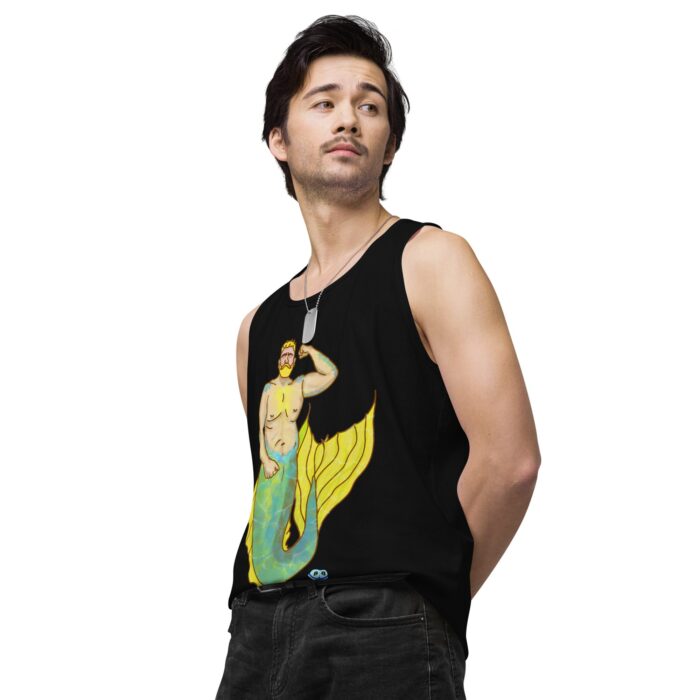 Men’s premium tank top - MerCub Yellow - Image 5