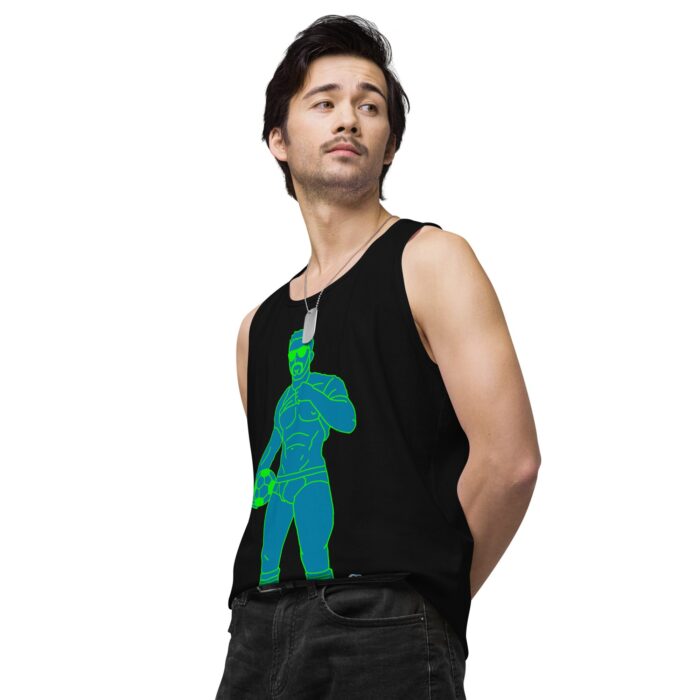 Men’s premium tank top - Pop Art Soccer Player - Image 5