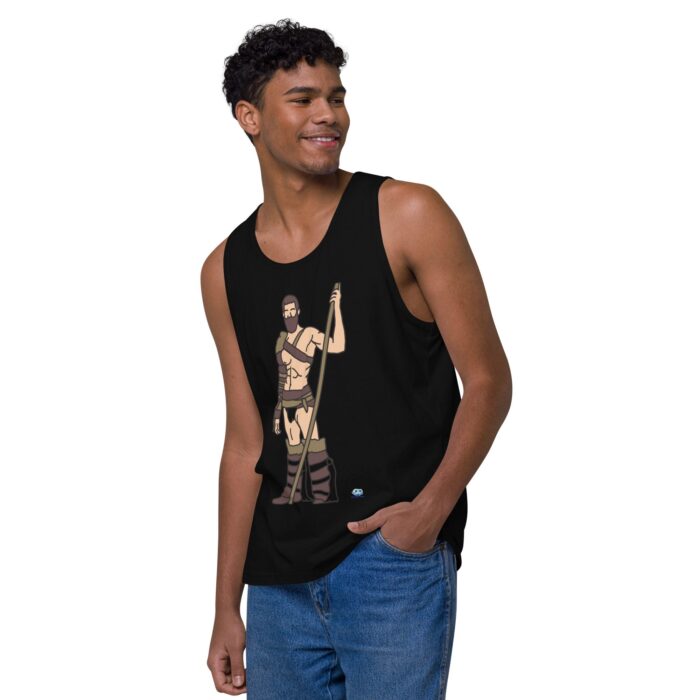 Men’s premium tank top - The Warrior - Image 4