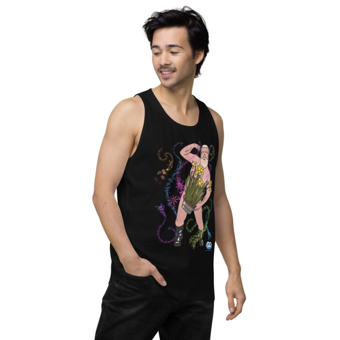 Men’s premium tank top - Flower Power - Image 4