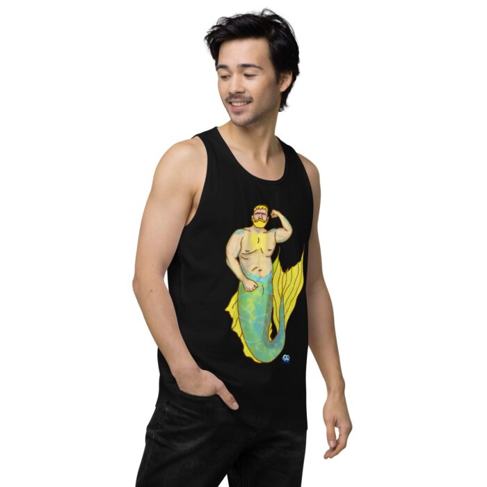 Men’s premium tank top - MerCub Yellow - Image 4