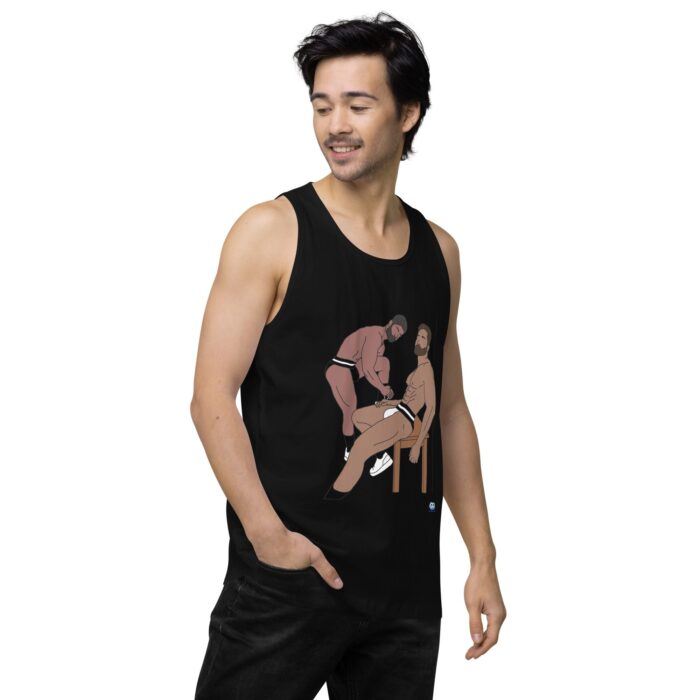 Men’s premium tank top - Steam Room Couple - Image 4