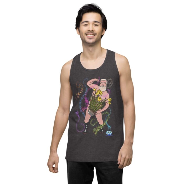 Men’s premium tank top - Flower Power - Image 23