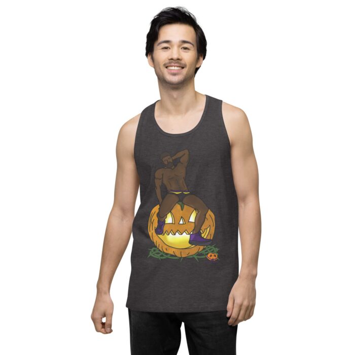 Men’s premium tank top - Jack O Lantern - Image 11