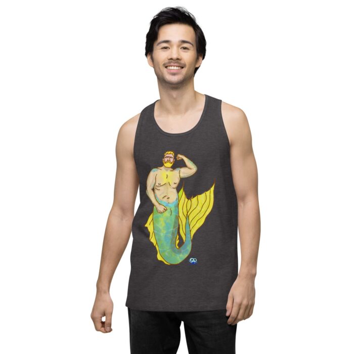 Men’s premium tank top - MerCub Yellow - Image 22